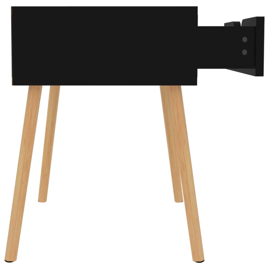 Table de chevet Noir brillant 40x40x56 cm Bois d'ingénierie - 7