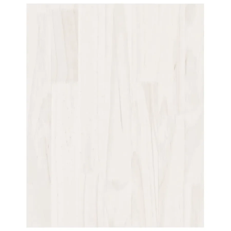 Meuble TV Blanc 70x33x42 cm Bois de pin massif - 6