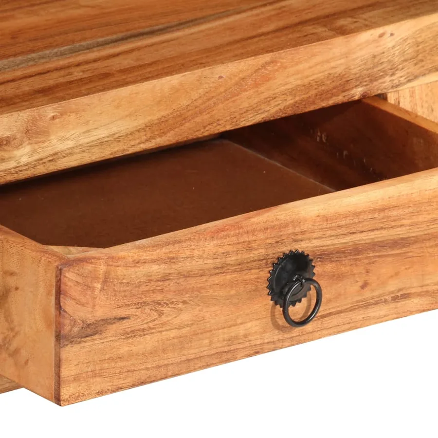 Meuble TV 110x30x40 cm Bois d'acacia massif - 6