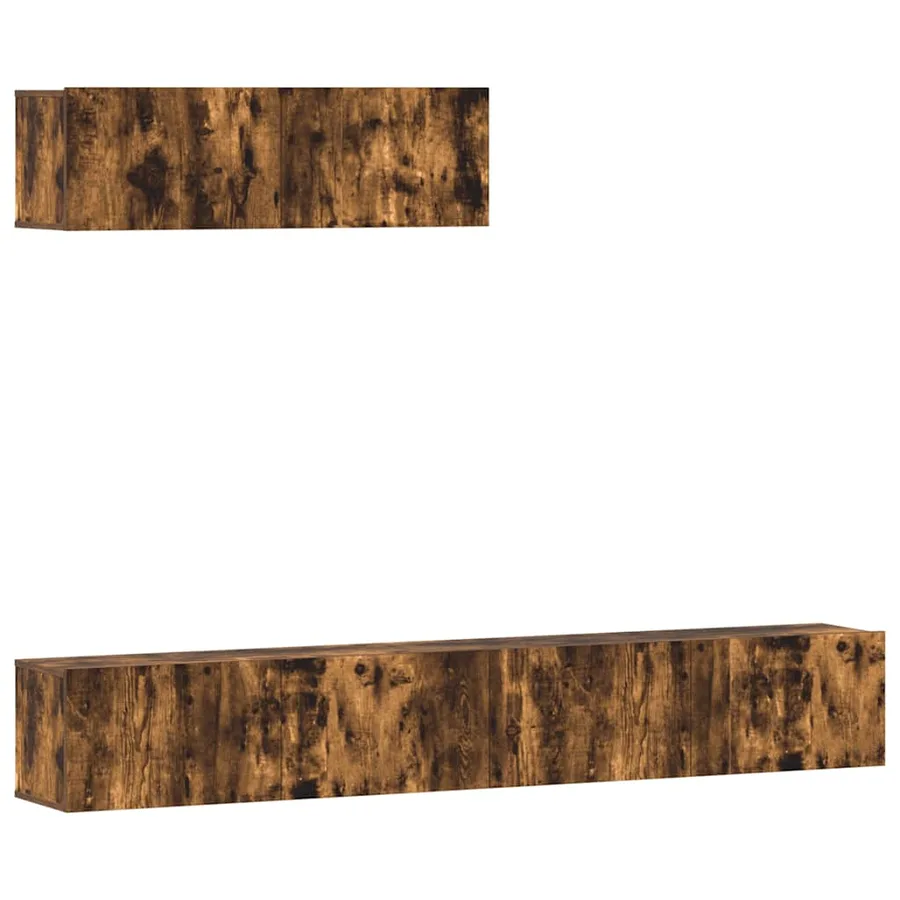 Ensemble de meubles TV 3 pcs Chêne fumé Bois d'ingénierie - 2