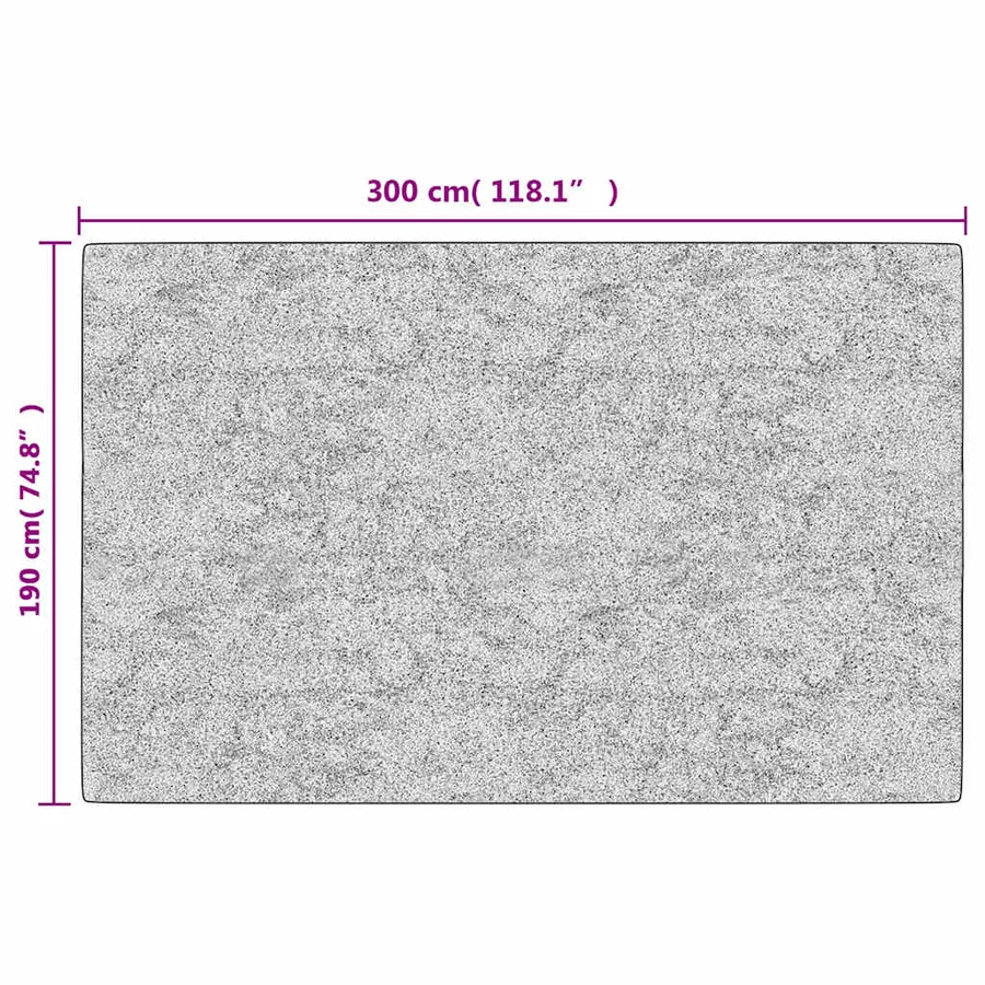 Tapis lavable 190x300 cm gris - 6
