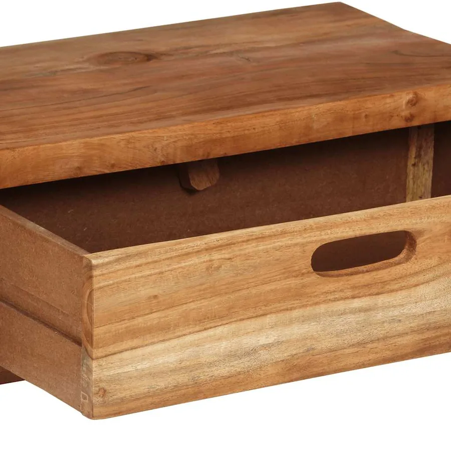 Meuble TV (118-200) x 30 x 40 cm Bois massif d'acacia - 6