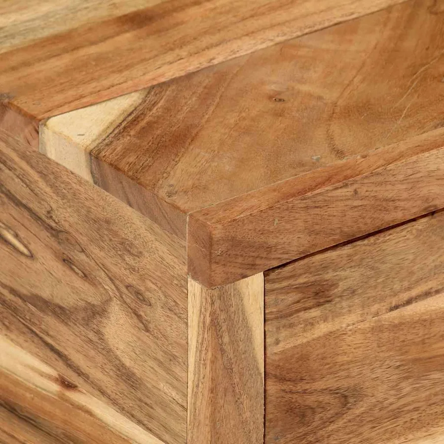 Meuble TV (118-200) x 30 x 40 cm Bois massif d'acacia - 7
