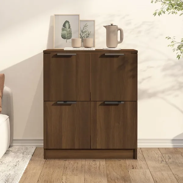 Buffet chêne marron 60x30x70 cm Bois d'ingénierie