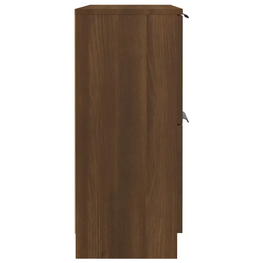 Buffet chêne marron 60x30x70 cm Bois d'ingénierie - 6