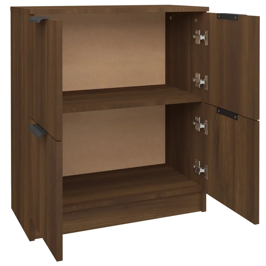 Buffet chêne marron 60x30x70 cm Bois d'ingénierie - 7
