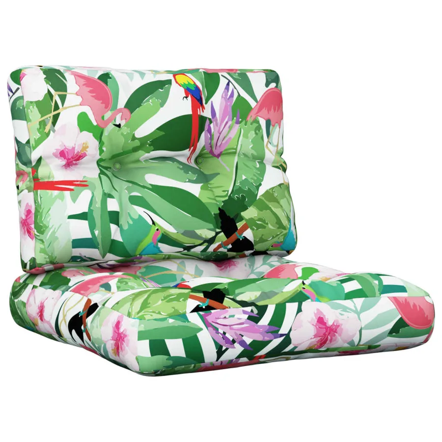 Coussins de palette lot de 2 multicolore tissu - 2