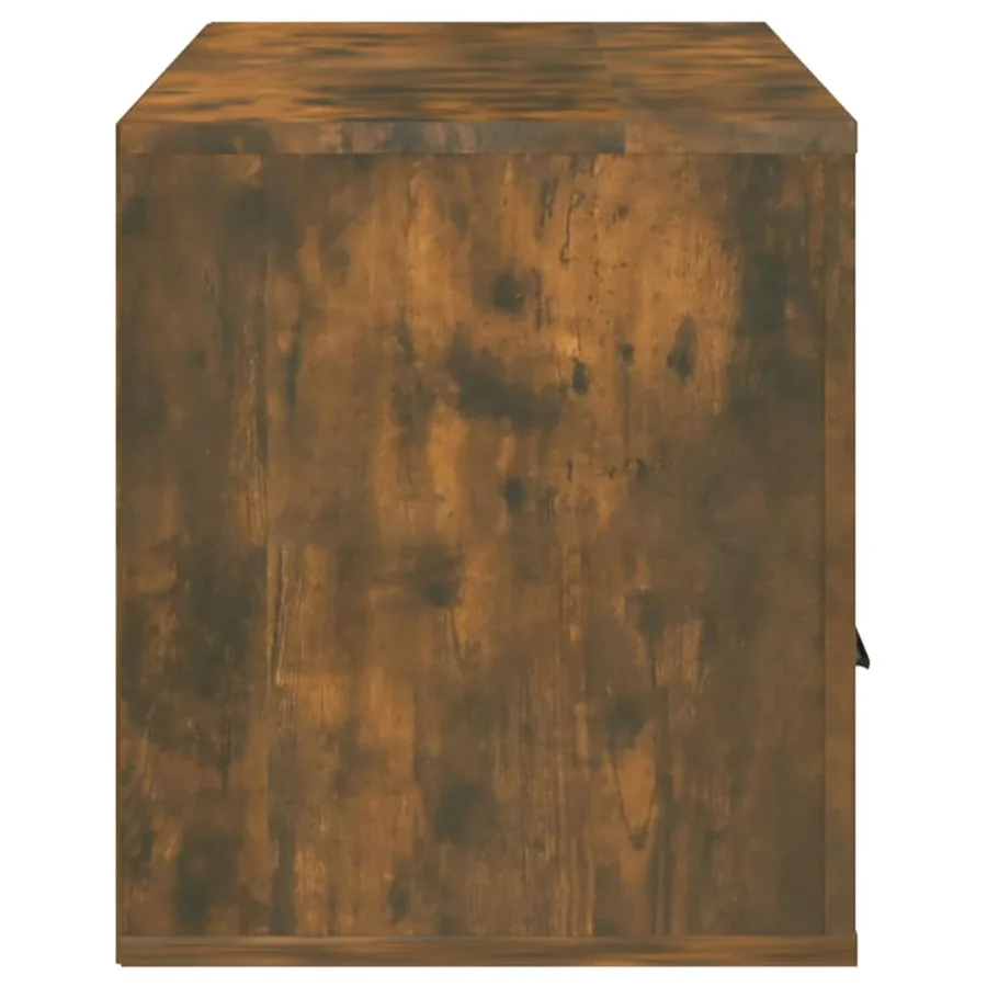 Meuble TV Chêne fumé 100x35x40 cm Bois d'ingénierie - 8