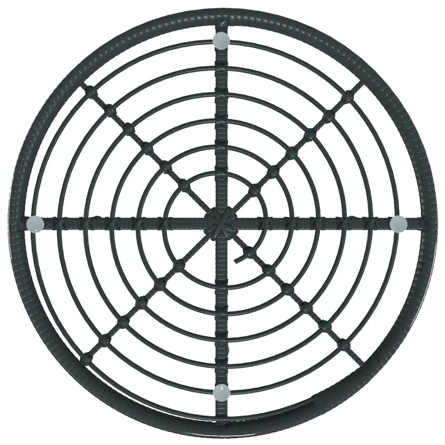 Ensemble à manger de jardin 5 pcs Noir Résine tressée - 9