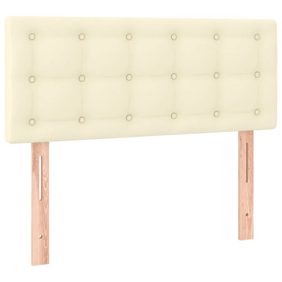 Sommier à lattes de lit avec matelas et LED Crème 100x200 cm - 7