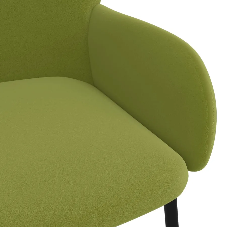Chaises à manger lot de 2 Vert clair Velours - 7