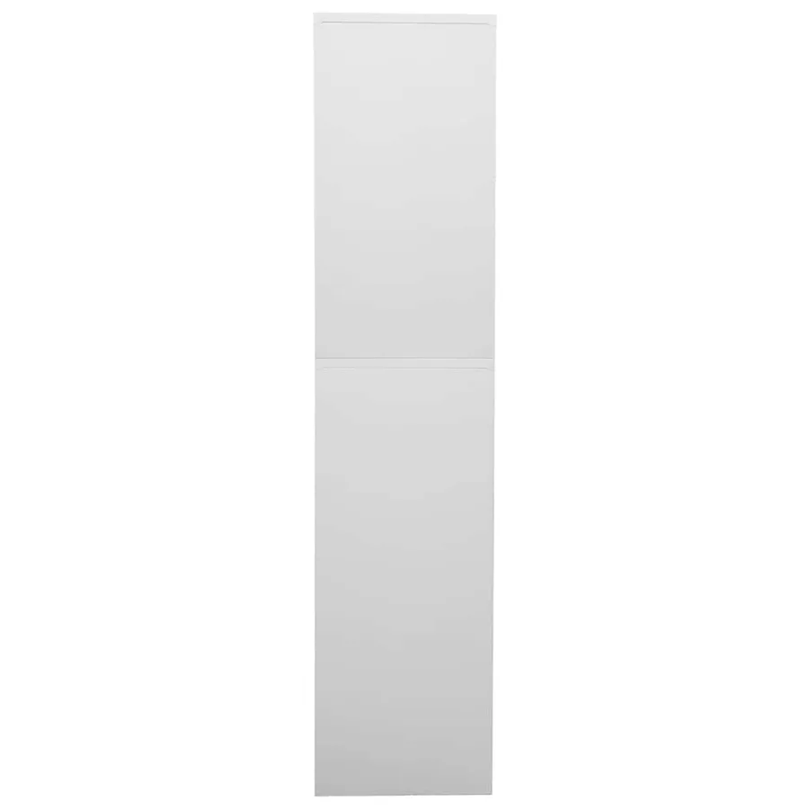 Armoire de bureau Gris clair 90x40x180 cm Acier - 3