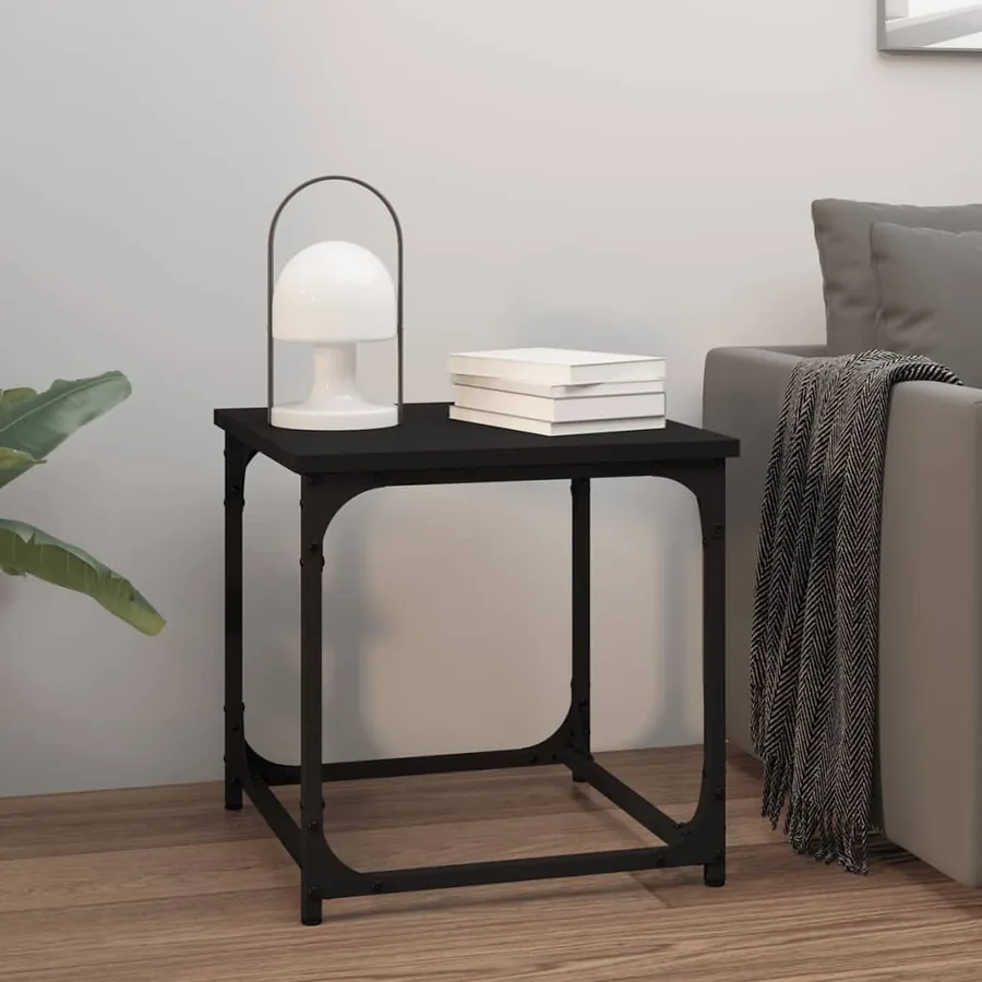 Table d'appoint Noir 40x40x40 cm Bois d'ingénierie
