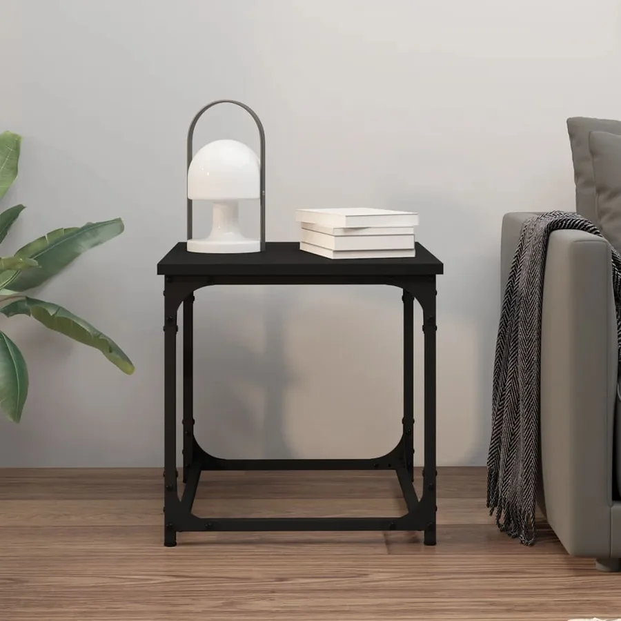 Table d'appoint Noir 40x40x40 cm Bois d'ingénierie - 3