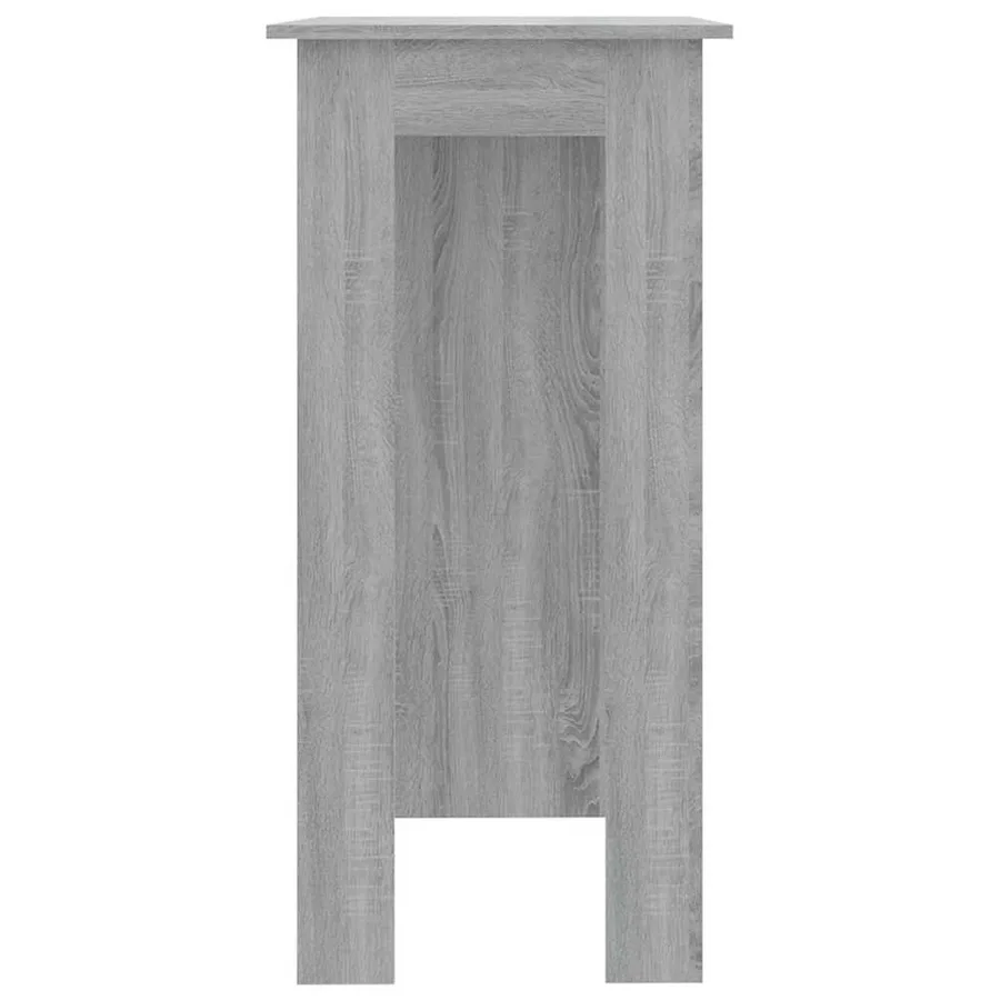 Table de bar avec étagère sonoma gris bois d'ingénierie - 4