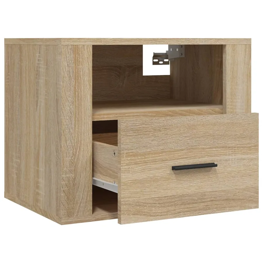 Tables de chevet murales 2 pcs Chêne sonoma 50x36x40 cm - 7