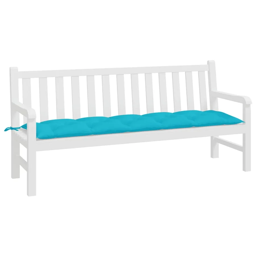 Coussin de banc de jardin turquoise 180x50x7 cm tissu oxford - 3