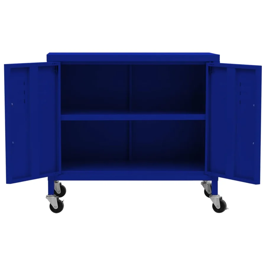 Armoire de rangement Bleu marine 60x35x56 cm Acier - 6