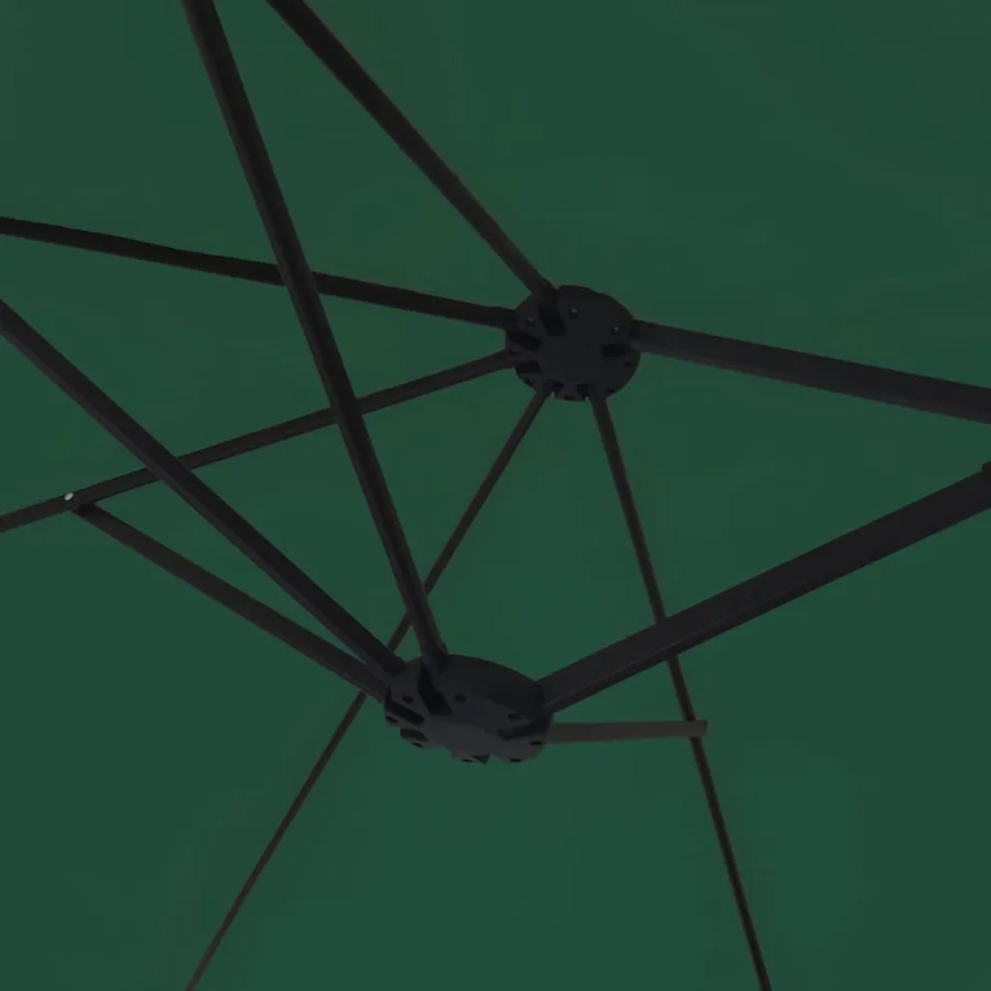 Parasol de jardin à double tête avec LED vert 449x265 cm - 8