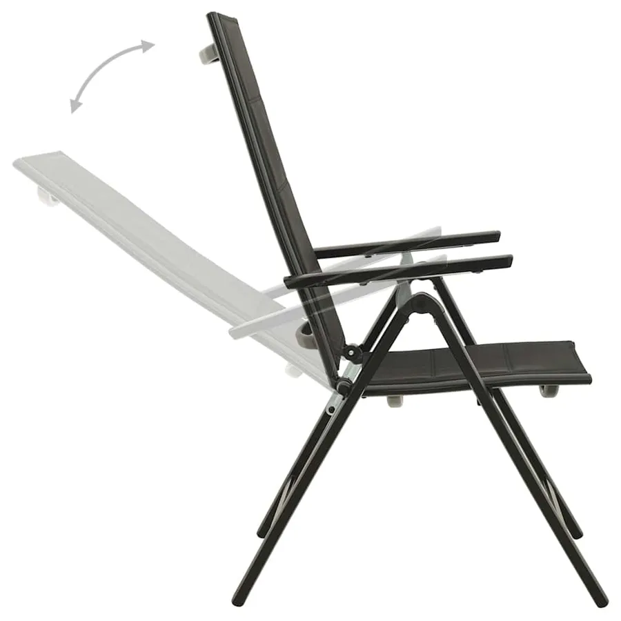 Ensemble de bistrot 3 pcs noir et anthracite - 8