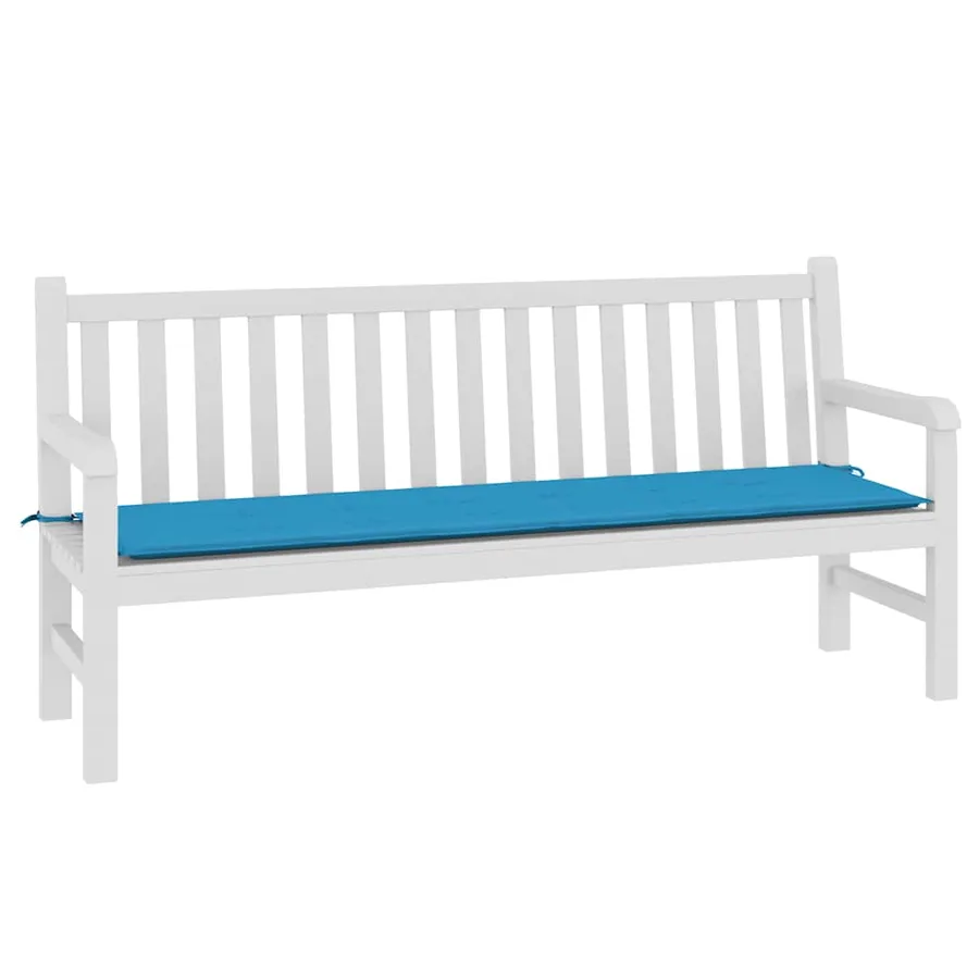Coussin de banc de jardin bleu 180x50x3 cm tissu oxford - 3