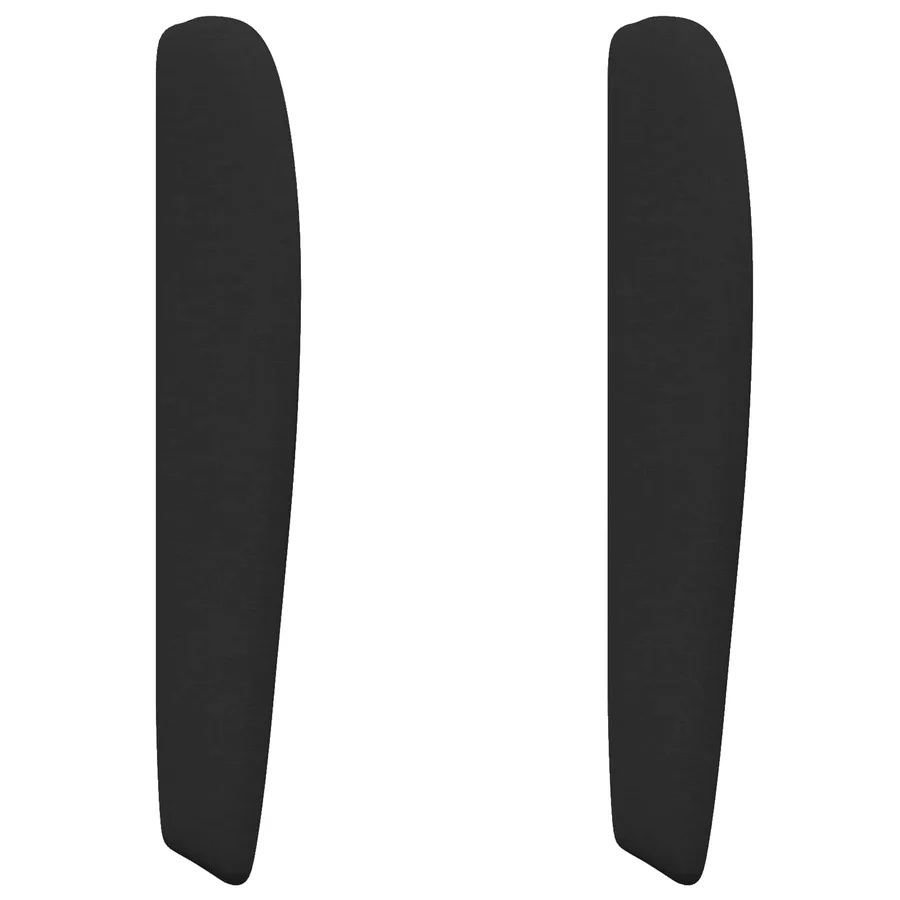 Oreille de tête de lit Noir 80 x 23 x 6 cm tissu - 2