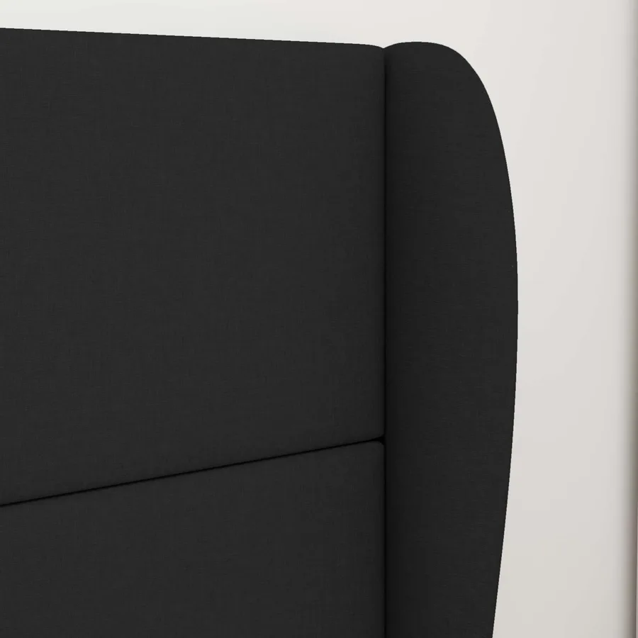 Oreille de tête de lit Noir 80 x 23 x 6 cm tissu - 4