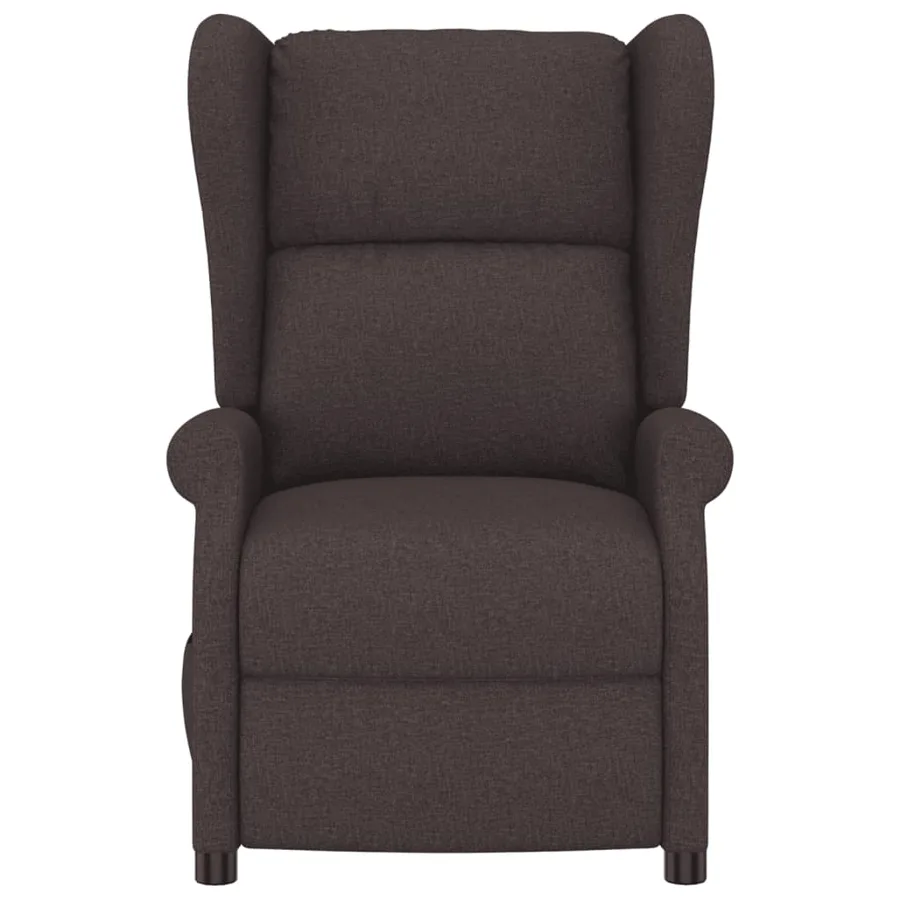 Fauteuil inclinable électrique à oreilles marron foncé tissu - 4