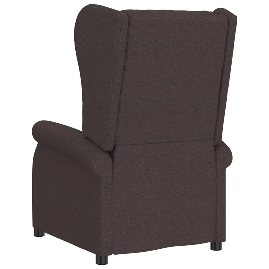 Fauteuil inclinable électrique à oreilles marron foncé tissu - 6