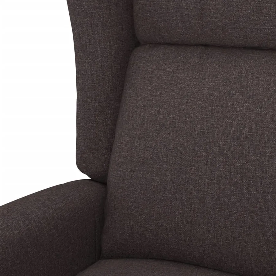 Fauteuil inclinable électrique à oreilles marron foncé tissu - 8