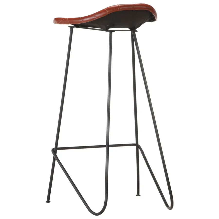 Ensemble de bar 7 pcs Bois solide et cuir véritable - 20