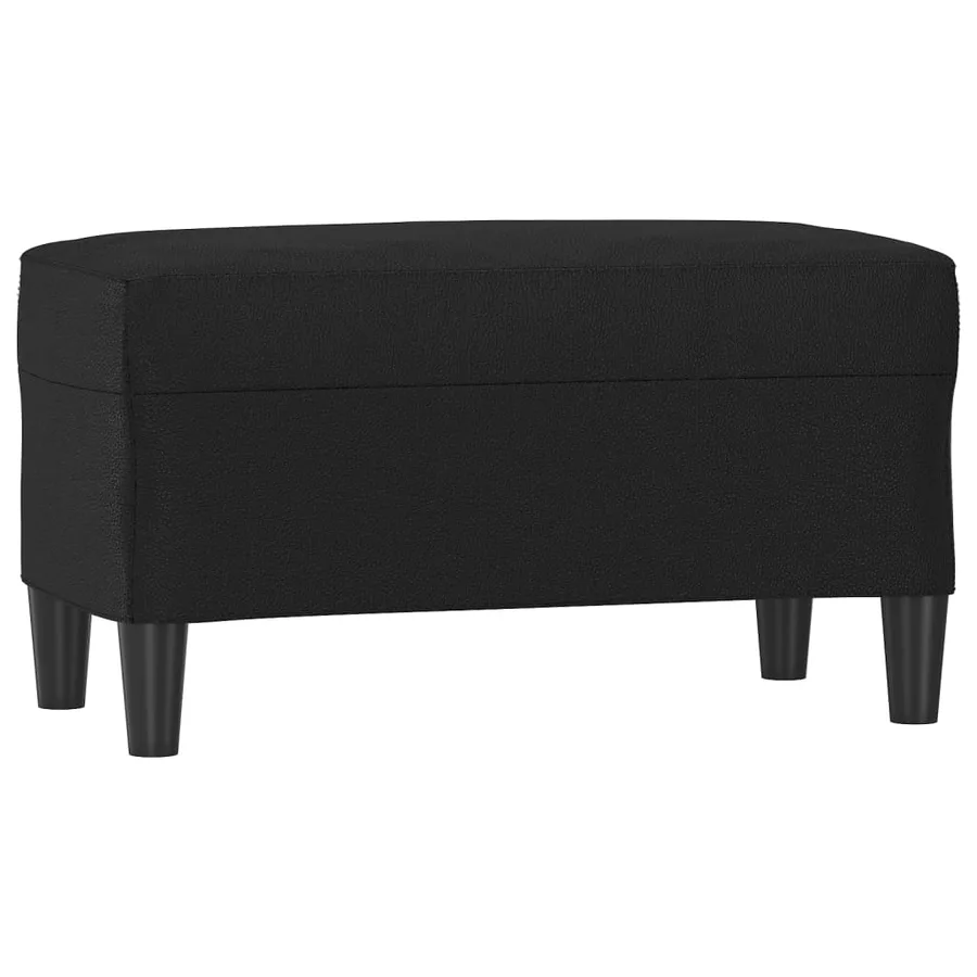 Banc Noir 70x35x41 cm Similicuir - 2
