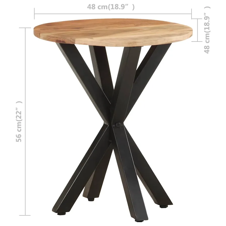 Table d'appoint 48x48x56 cm Bois d'acacia massif - 6
