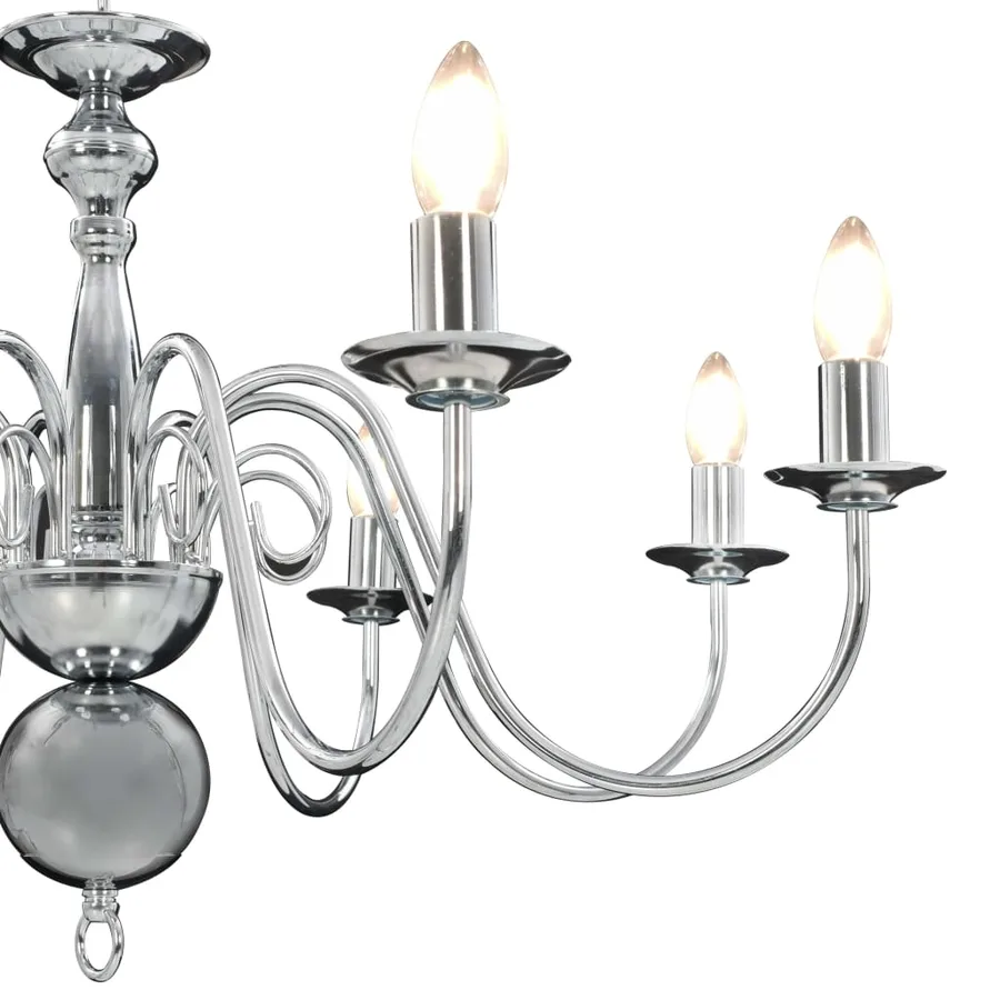 Lustre Argenté 8 ampoules E14 - 10