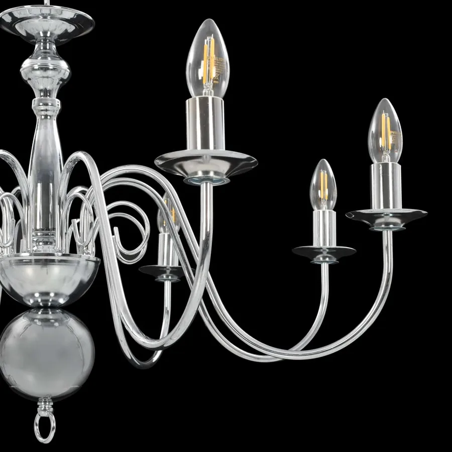 Lustre Argenté 8 ampoules E14 - 12