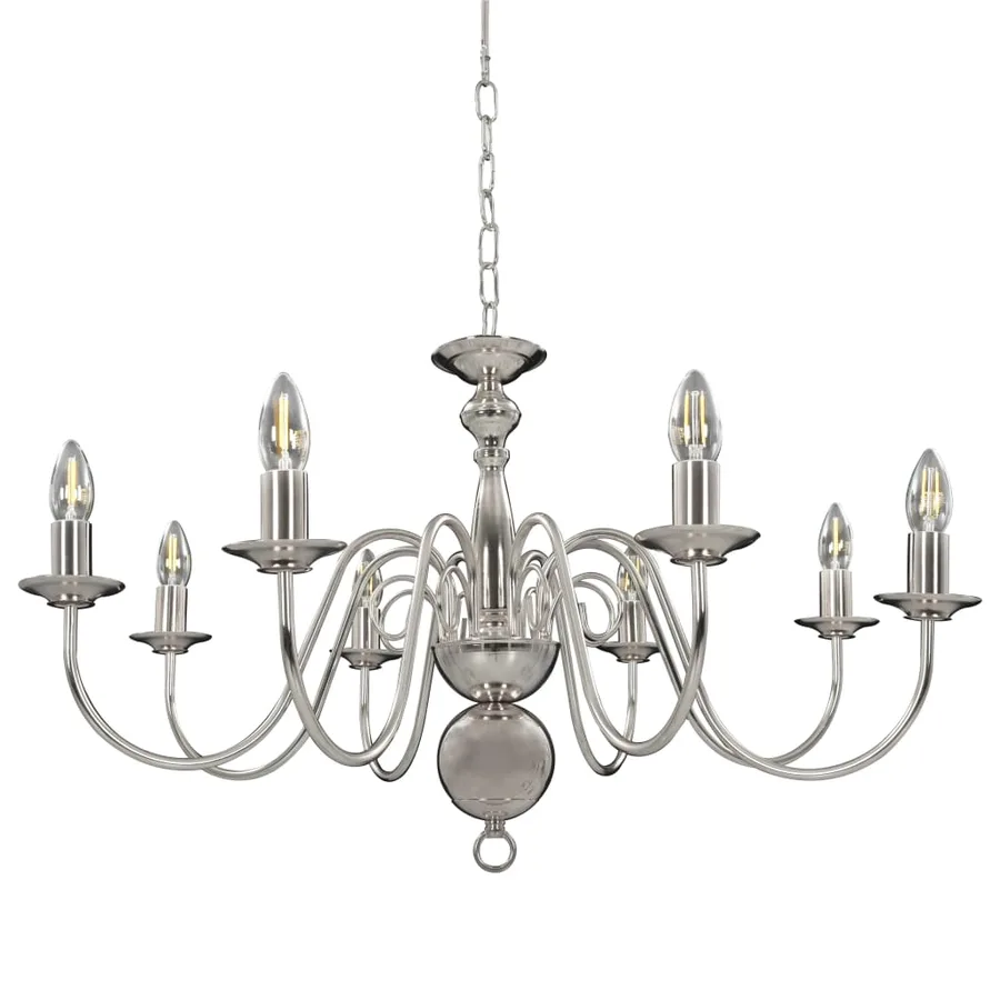 Lustre Argenté 8 ampoules E14 - 2