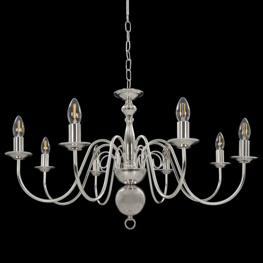 Lustre Argenté 8 ampoules E14 - 3
