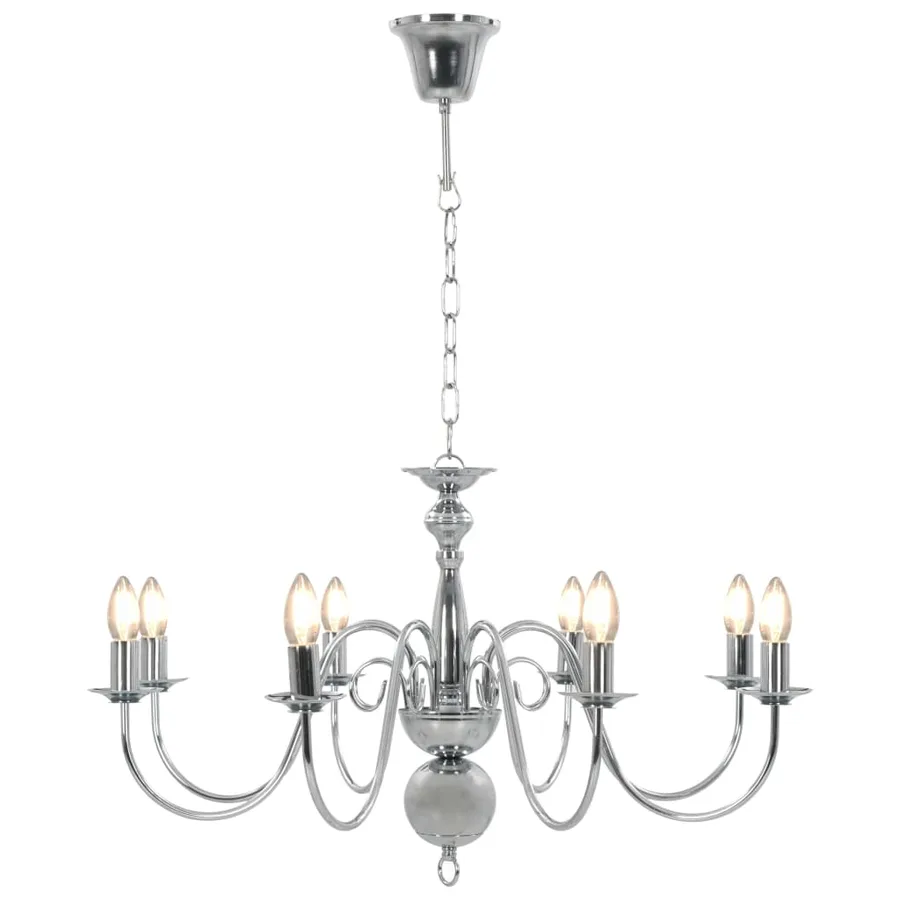 Lustre Argenté 8 ampoules E14 - 4