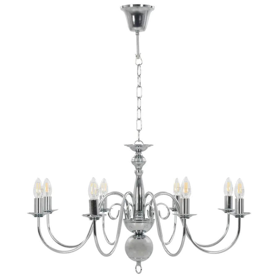 Lustre Argenté 8 ampoules E14 - 5