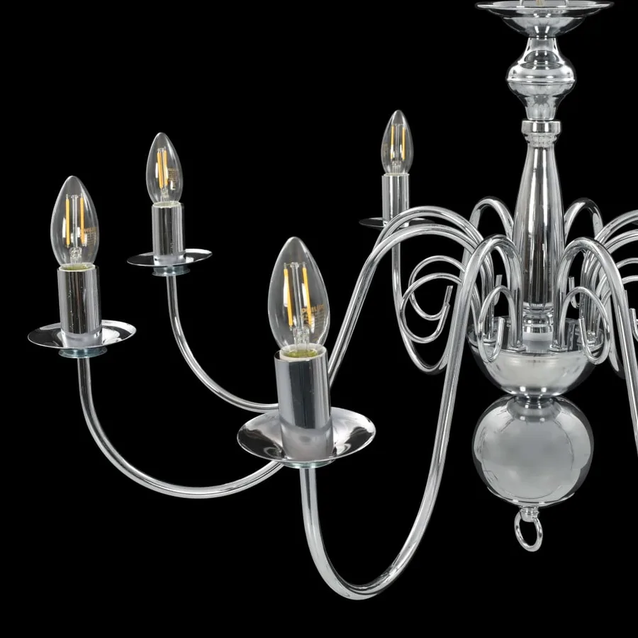 Lustre Argenté 8 ampoules E14 - 9
