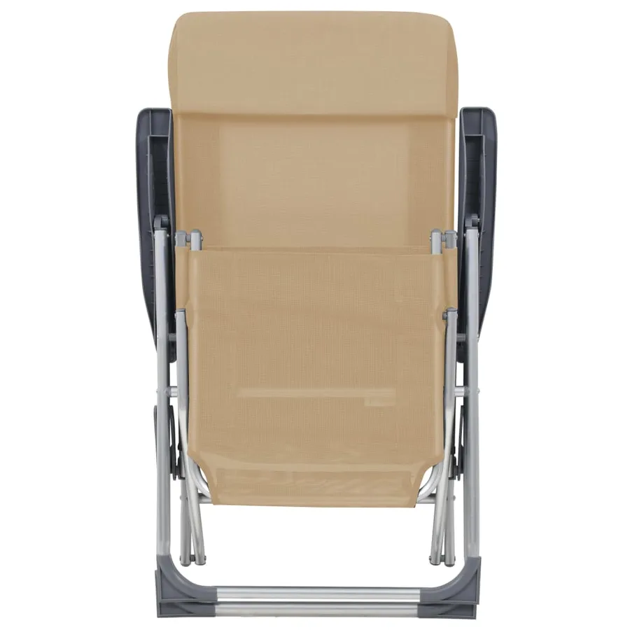 Chaises de camping pliantes et repose-pied lot de 2 textilène - 4
