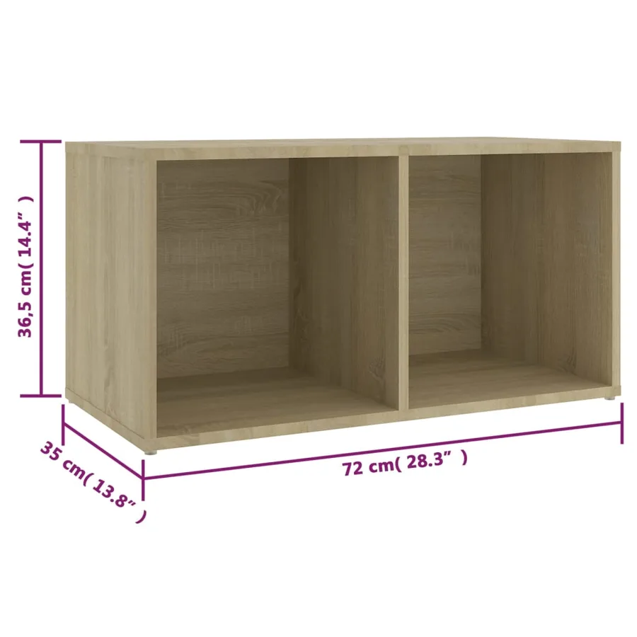 Meubles TV 2 pcs Chêne sonoma 72x35x36,5 cm Bois d'ingénierie - 8