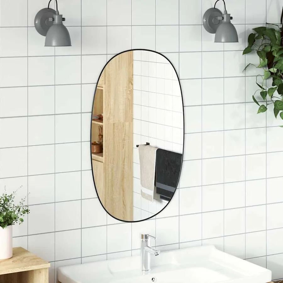 Miroir mural Noir 70x45 cm - 3