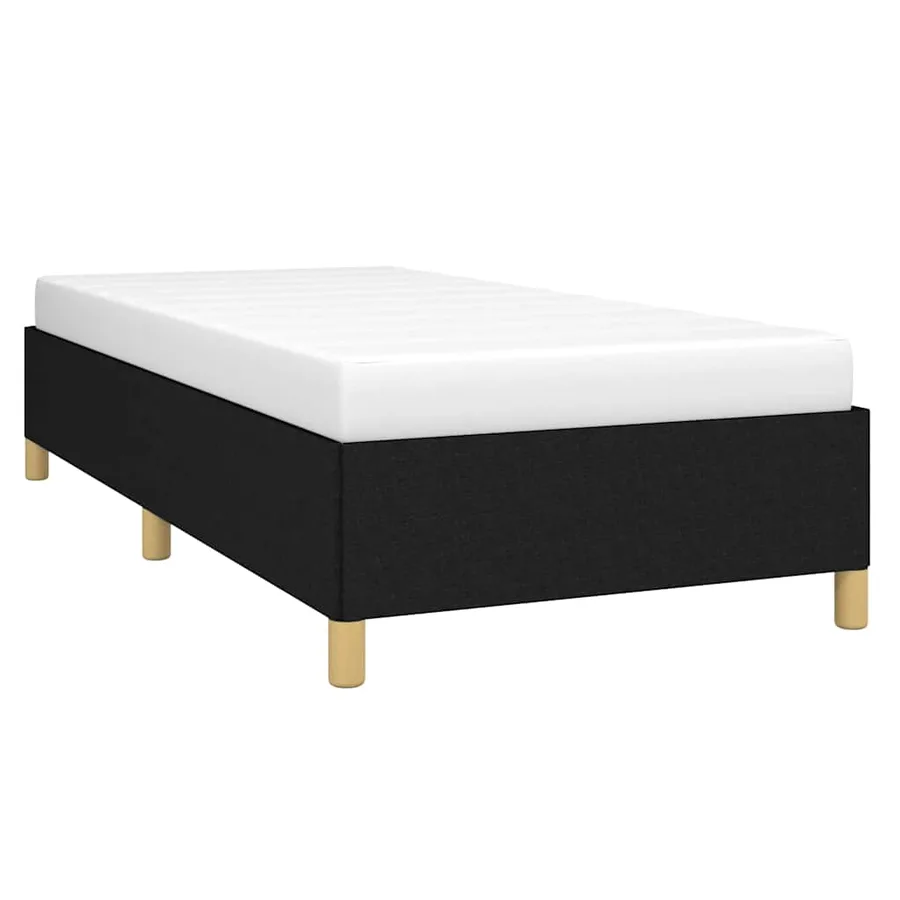 Cadre de lit sans matelas noir 100x200 cm tissu - 3