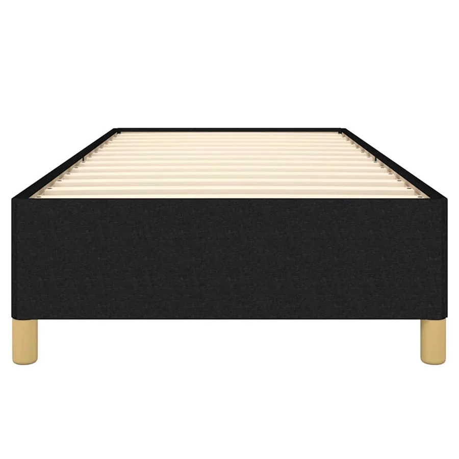 Cadre de lit sans matelas noir 100x200 cm tissu - 5