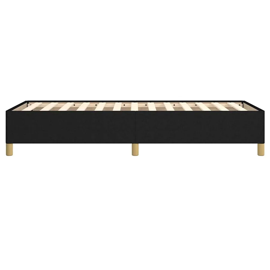 Cadre de lit sans matelas noir 100x200 cm tissu - 6