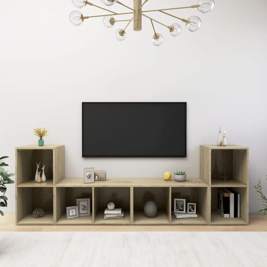 Meubles TV 4 pcs Chêne sonoma 72x35x36,5 cm Bois d'ingénierie