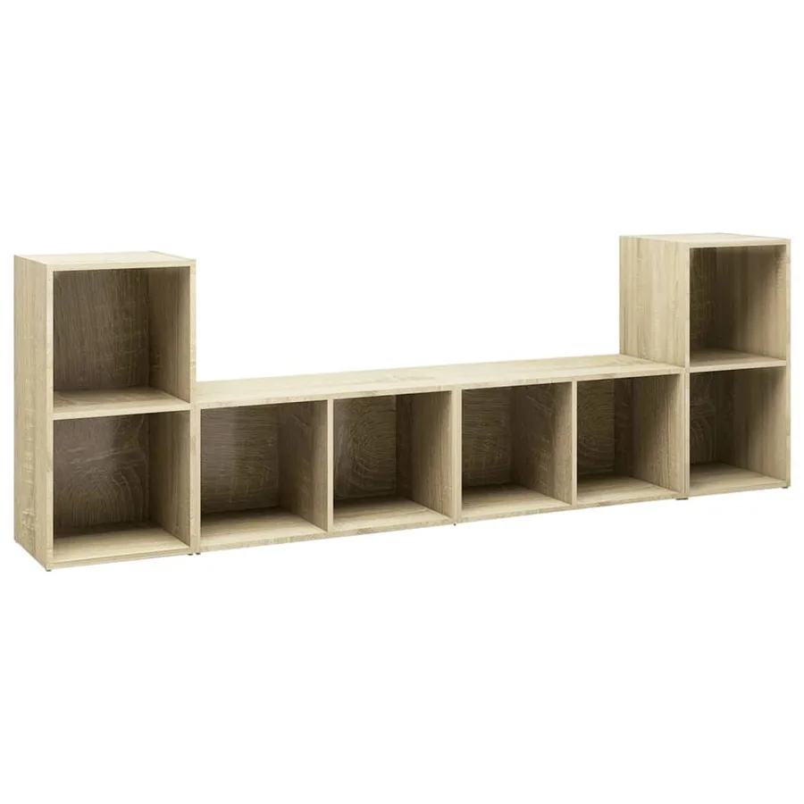 Meubles TV 4 pcs Chêne sonoma 72x35x36,5 cm Bois d'ingénierie - 2