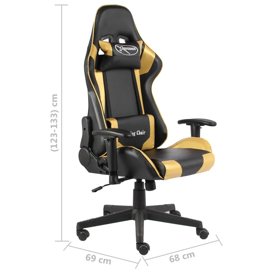 Chaise de jeu pivotante Doré PVC - 8