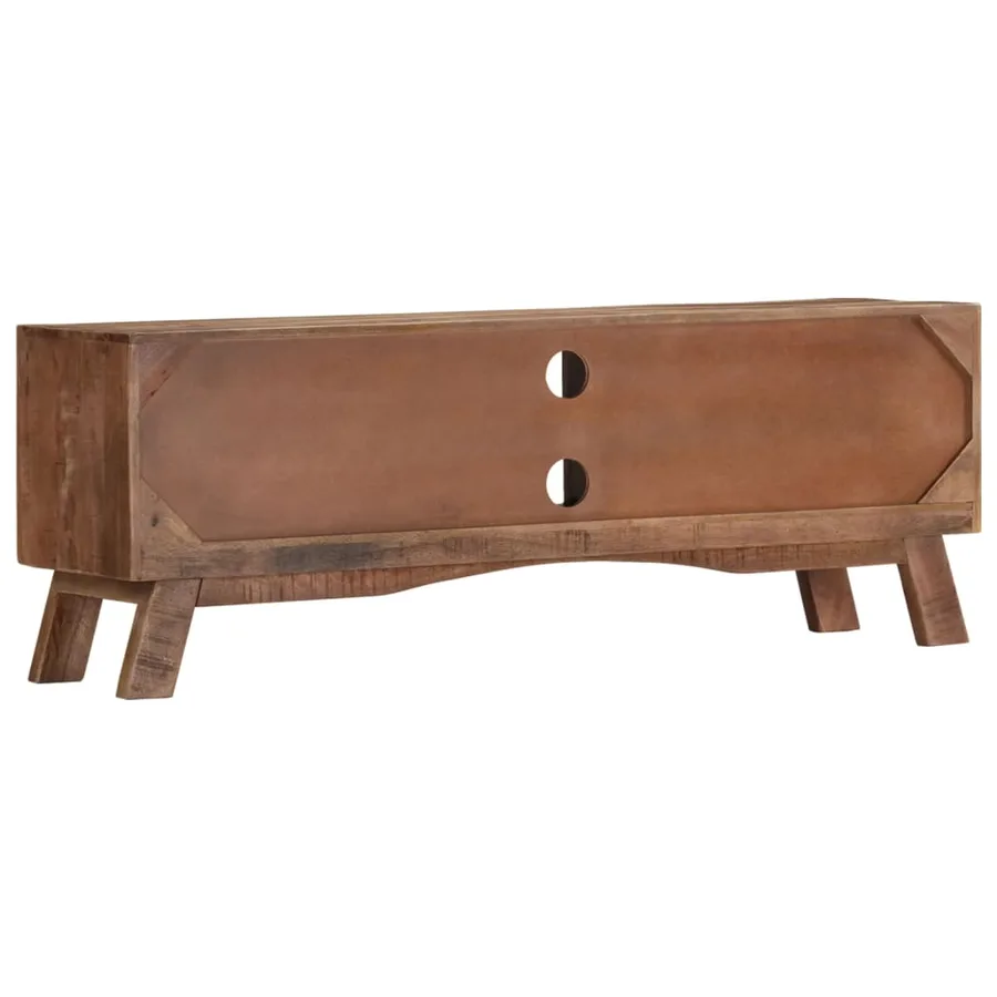 Meuble TV 110x30x40 cm Bois de manguier brut - 3